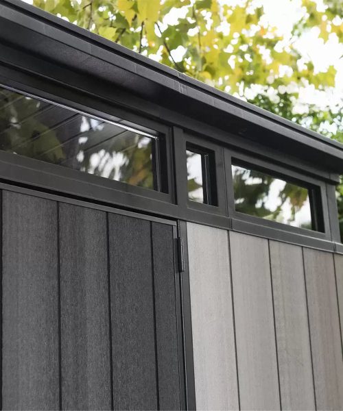 Keter 9’x 7′ Artisan Heavy Duty Plastic Pent Shed – Grey-oakleysgardenmachine- Free shipping